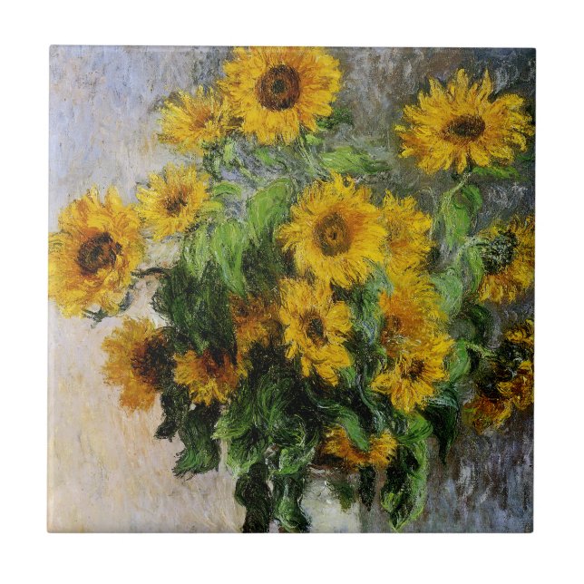 Azulejo Sunflowers, 1881 by Monet. (Frente)