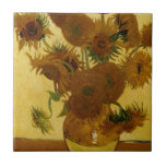 Azulejo Sunflowers: 1888 by Van Gogh<br><div class="desc">Post de Vincent Van Gogh - Pintura impresionista "Sunflowers: 1888."</div>