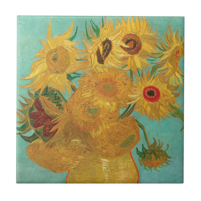 Azulejo Sunflowers de Vincent Van Gogh (Frente)