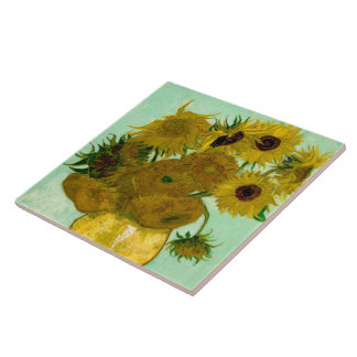 Azulejo Sunflowers in a Vase (F456) Van Gogh Bella Artes