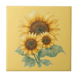 Azulejo Sunflowers lover gift Ceramic Tile