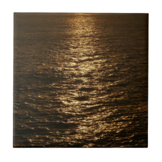 Azulejo Sunset on the Water Resumen Fotografía del Océano