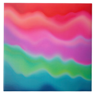 Azulejo "Sunset Sorbet" arte abstracto colorido