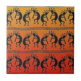 Azulejo Sunset Southwest Design Kokopelli Ceramic Tile