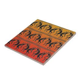 Azulejo Sunset Southwest Design Kokopelli Ceramic Tile