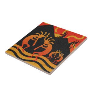 Azulejo Sunset Southwest en el Desierto de Kokopelli