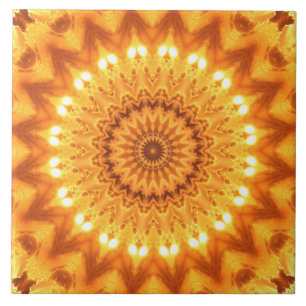 Azulejo Sunshine and Happiness Mandala Tile - Grande