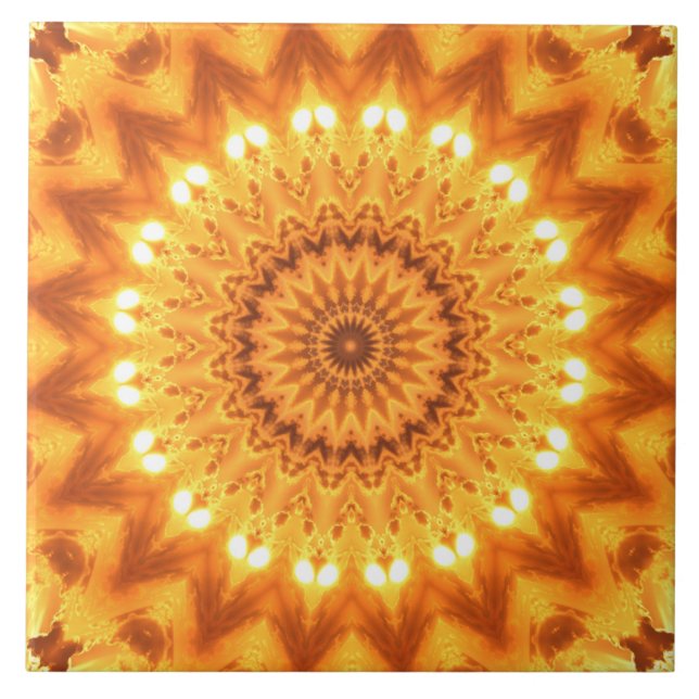 Azulejo Sunshine and Happiness Mandala Tile - Grande (Frente)