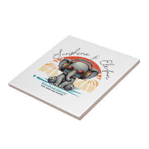 Azulejo Sunshine de primavera y Ele-fun Retro Beach Getawa