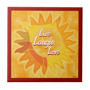 Azulejo Sunshine Mix Live Laugh Love Tile