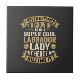 Azulejo Super Cool Labrador Lady Perro Amante