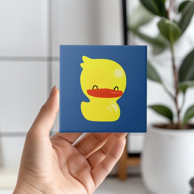 Azulejo Super Cuto Ducky Tile (Quack up your bathroom style with our adorable ducky ceramic tile! 🦆💙)