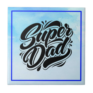 Azulejo Super Dad Hero Tipografía Diseño-67888