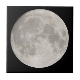 Azulejo Superluna en cielo negro