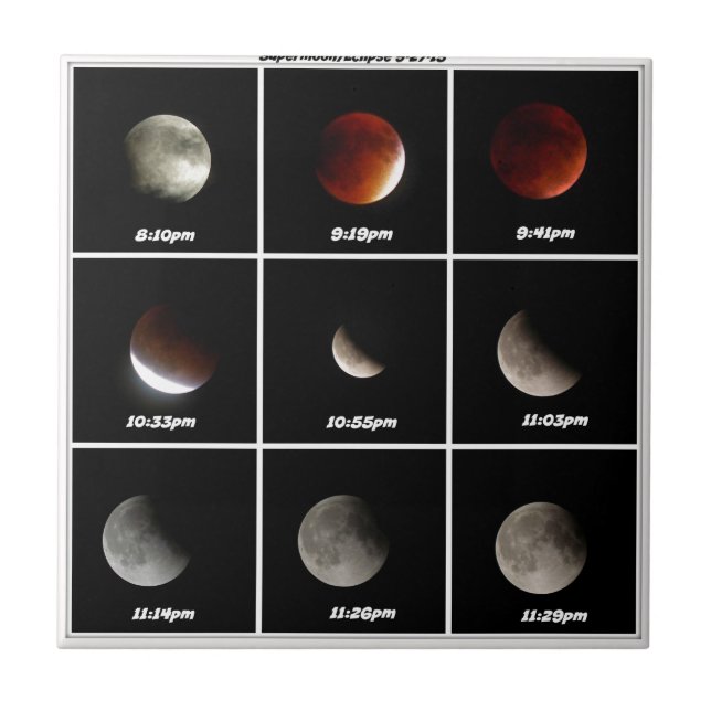 Azulejo Superluna y eclipse (Frente)