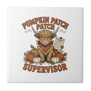 Azulejo Supervisor del Parche de Calabaza Vaca Highland Ca