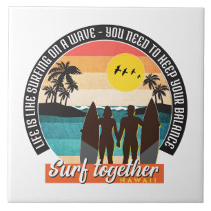 Azulejo Surf juntos - Mantenga su equilibrio