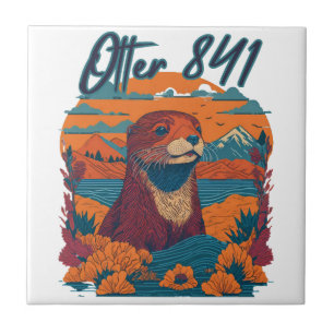 Azulejo Surfing Otter 841 Otter My Way California Sea Otte