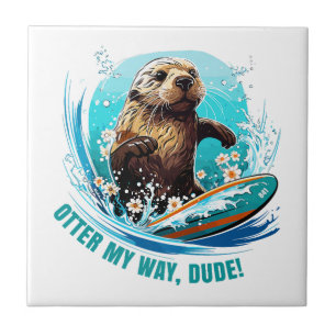 Azulejo Surfing Otter 841 Otter My Way Dude California Ott