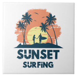 Azulejo Surfing - Surfing Sunset