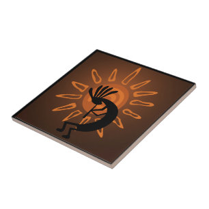 Azulejo Suroeste de Kokopelli Sun Rustic