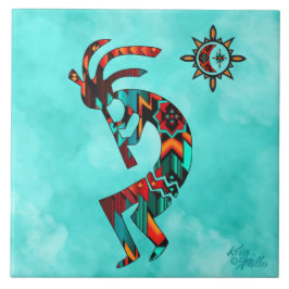 Azulejo Suroeste de Kokopelli Tile Cerámico