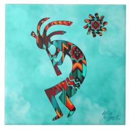 Azulejo Suroeste de Kokopelli Tile Cerámico