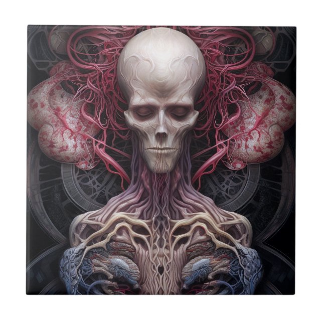 Azulejo Surreal Anatomy Horror Arte De Ciencia Ficción (Frente)