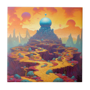 Azulejo Surreal Fantasy City