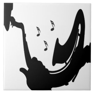 Azulejo Surreal Saxofón