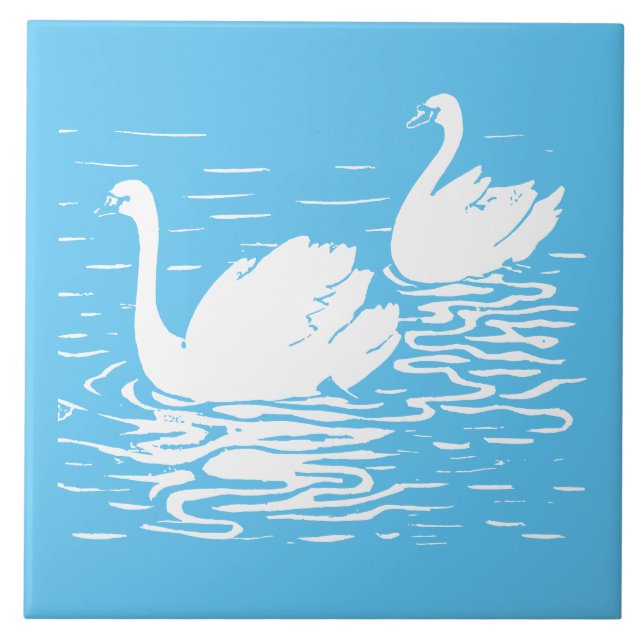 Azulejo Swan Pair (Frente)