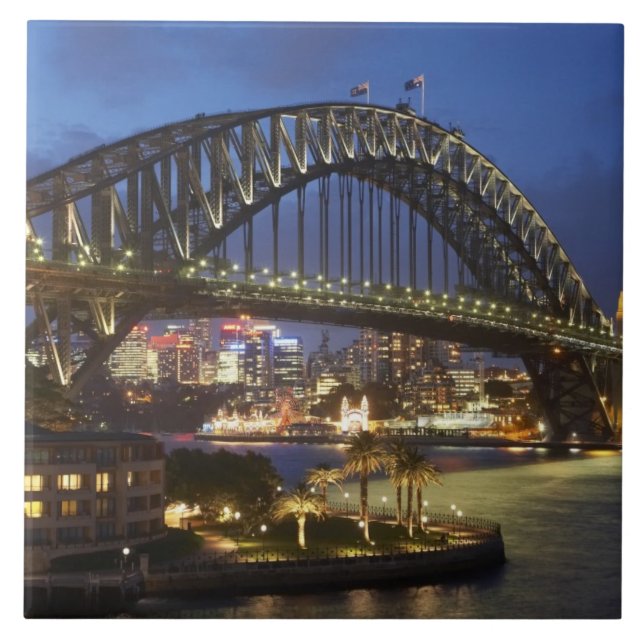 Azulejo Sydney Harbour Bridge y Park Hyatt Sydney Hotel (Frente)