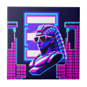Azulejo Synthwave Pharaoh