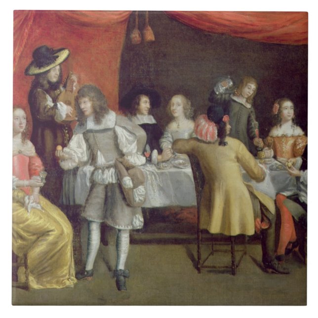 Azulejo T30878 Elegant Company que cena debajo de un toldo (Frente)