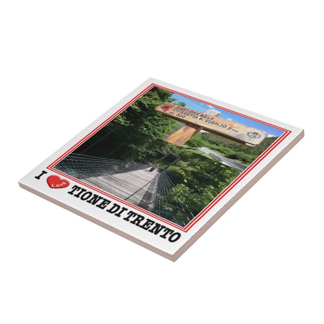 Azulejo TAA004 TIONE DI TRENTO I Love, Italia, (Lado)