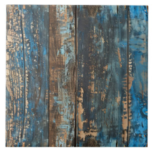 Azulejo Tabla de madera rústica con pátina desconchada