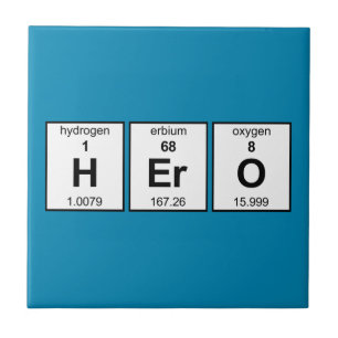 Azulejo Tabla periódica del héroe