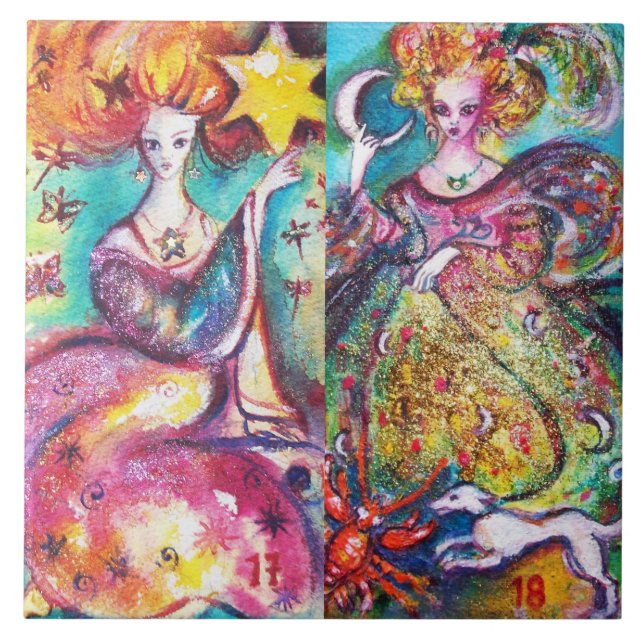 AZULEJO TABLAS DE LAS SOMBRILLAS PERDIDAS, LA LUNA Y LA ES (Frente)