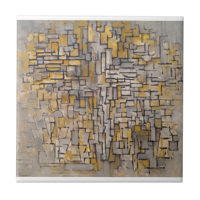 Azulejo Tableau Mondrian No 2 Composición No VII 1913 (Frente)