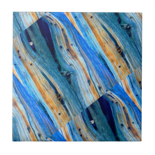 Azulejo tableros de madera azules rústicos angulosos