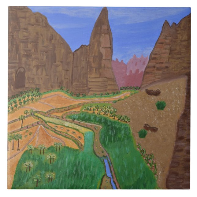 Azulejo Tabuk, cerámica de Arabia Saudita (Frente)