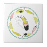 Azulejo Taco sobre el amor | Círculo de elementos del tacó<br><div class="desc">Disfruta de este diseño creativo y fresco en un producto o pieza de arte para realzar y añadir al mundo que te rodea. Artista: Grace Popp</div>
