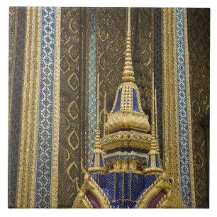 Azulejo Tailandia, Bangkok. Detalles de ornamentados decor