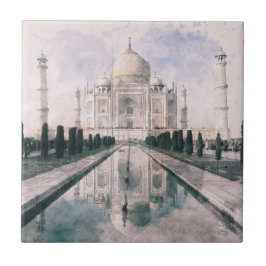 Azulejo Taj Mahal India Tile cerámico - Arte mogol icónico
