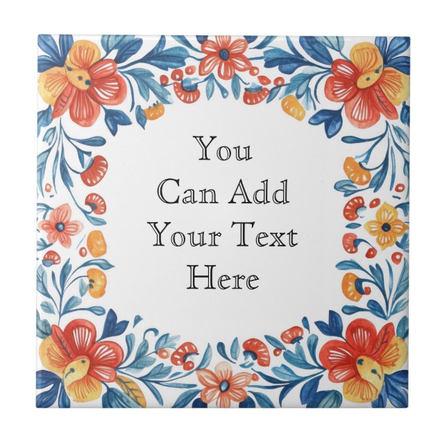 Azulejo Talavera mexicana Hacienda Tile (Frente)