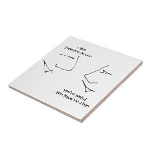 Azulejo Tallando cabezas - humor extraño y bizarro