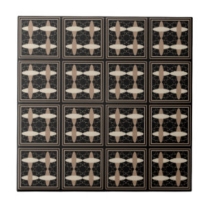 Azulejo Tan en negro