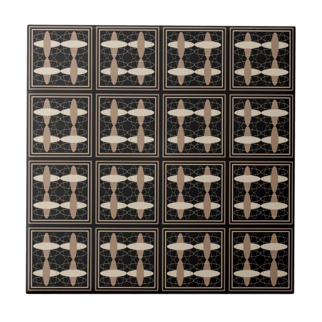 Azulejo Tan en negro (Frente)