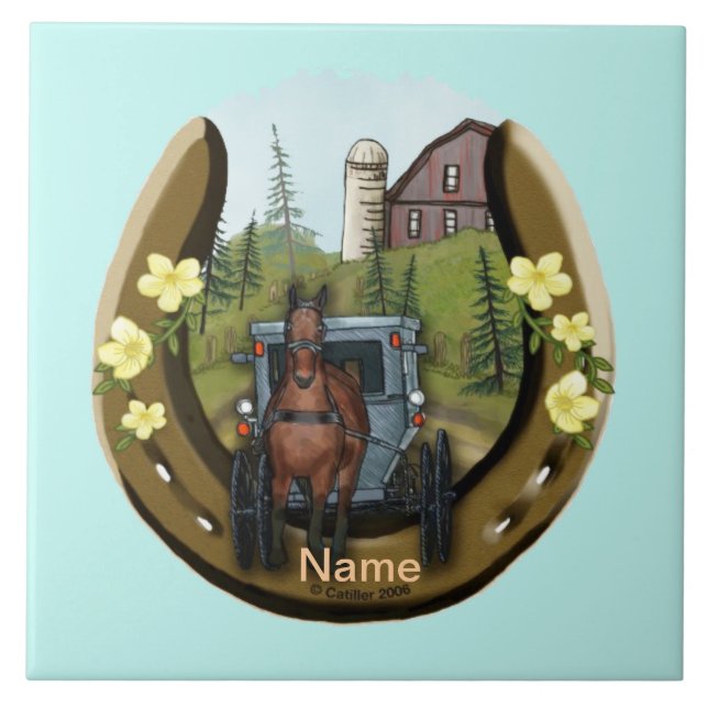 Azulejo Tapa de Amish Road Trip (Frente)