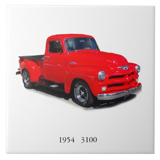 Azulejo Tapa de la camioneta roja 3100 de 1954 (Frente)